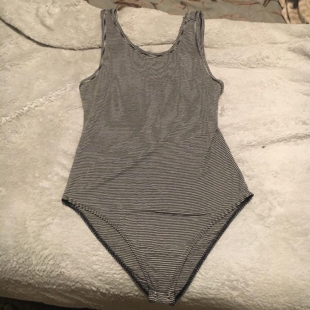 forever 21 striped bodysuit